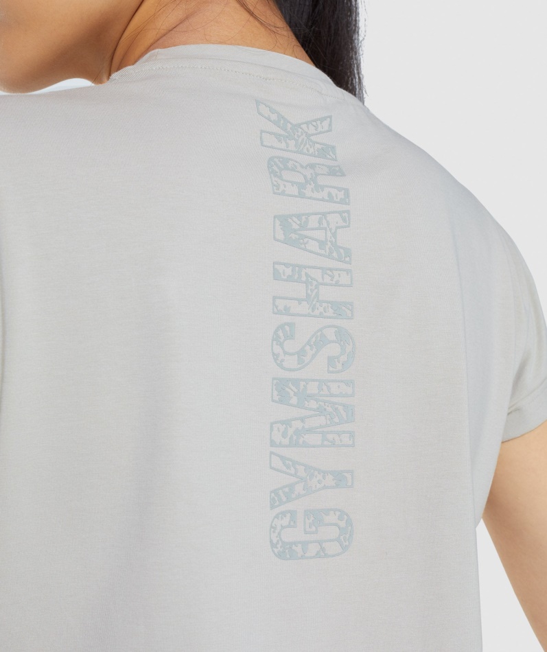 Gymshark Animal Grafisk T-skjorte Grå