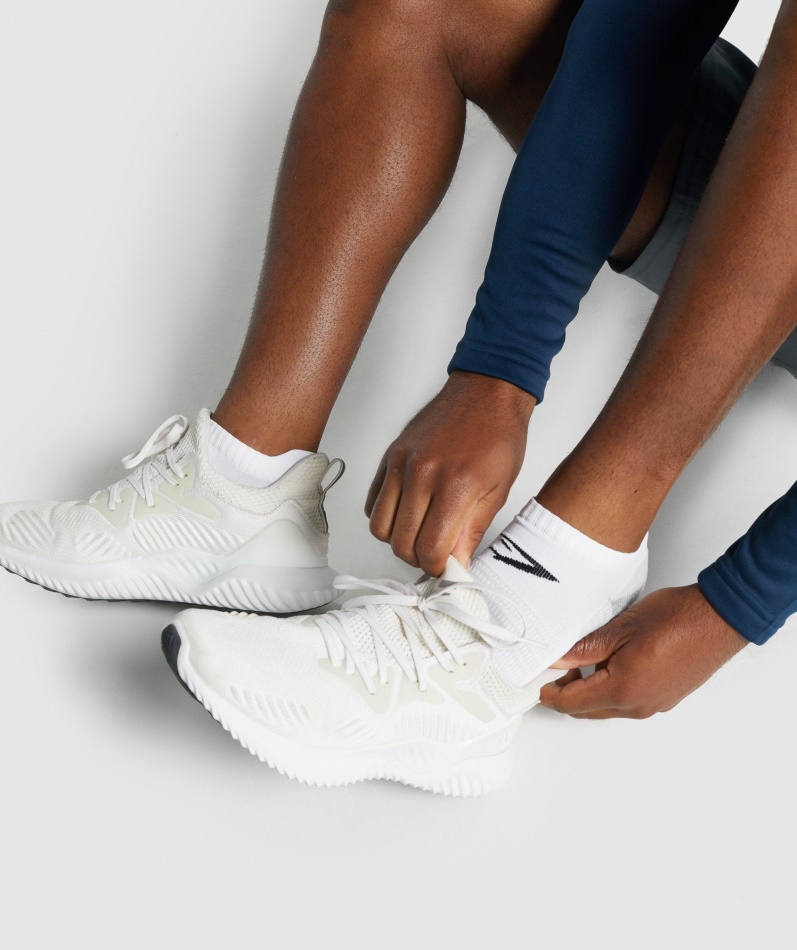 Gymshark Ankel Ytelse Sokker Hvit
