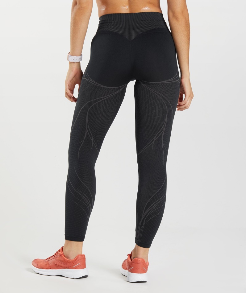 Gymshark Apex Sømløse Leggings Svart-onyx Grå