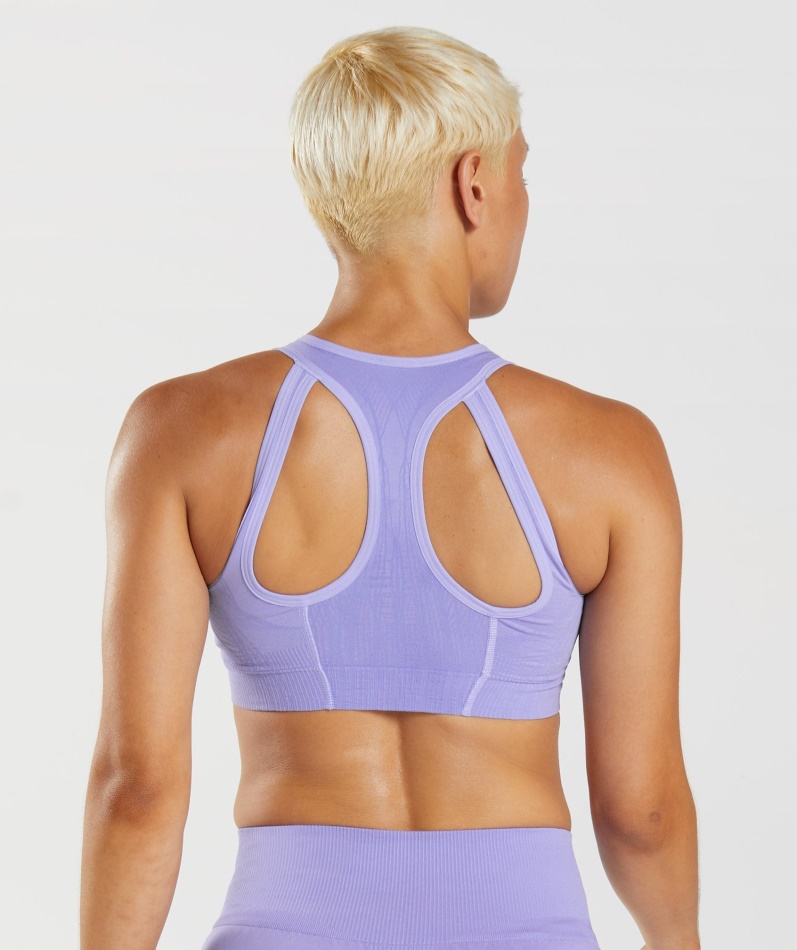 Gymshark Apex Sømløs Sports-bh Digital Fiolett Støvet Fiolett
