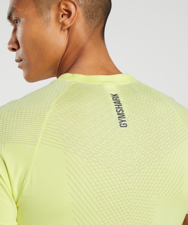 Gymshark Apex Sømløs T-skjorte Firefly Grønn-hvit