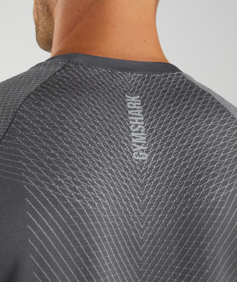 Gymshark Apex Sømløs T-skjorte Silhuett Grå-smokey Grå