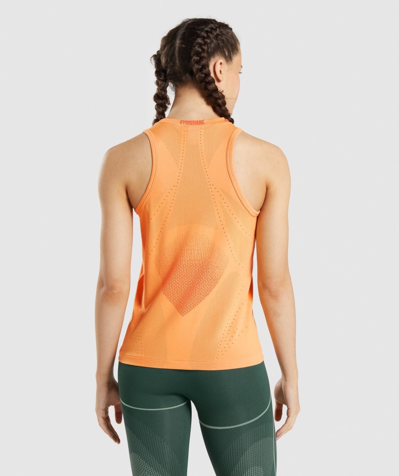 Gymshark Apex Sømløs Tank Aprikos Appelsin-papaya Appelsin