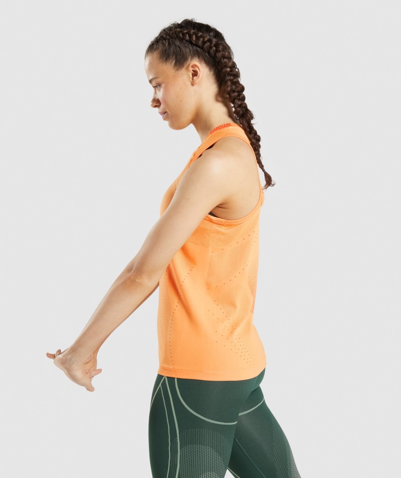 Gymshark Apex Sømløs Tank Aprikos Appelsin-papaya Appelsin