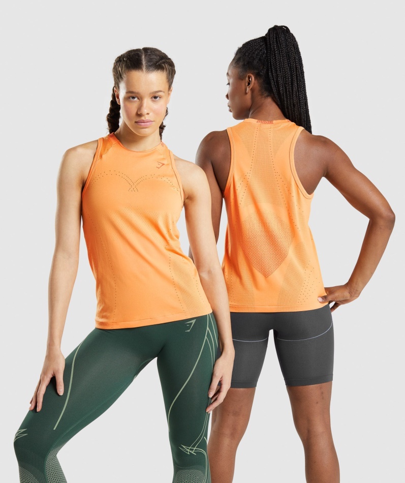 Gymshark Apex Sømløs Tank Aprikos Appelsin-papaya Appelsin