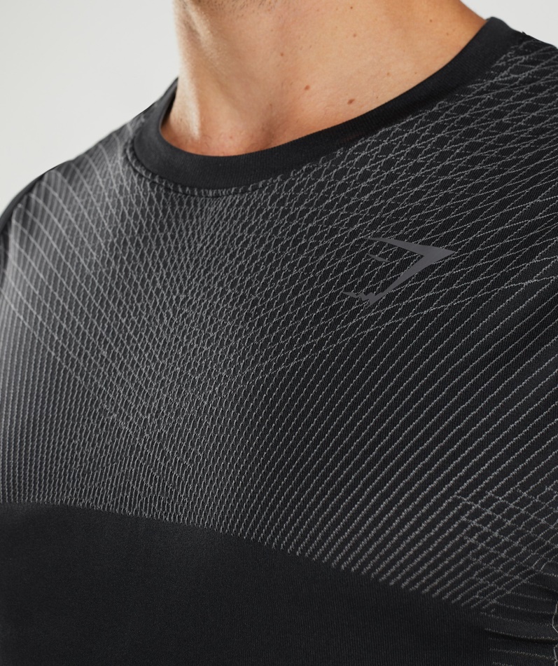 Gymshark Apex Sømløs Tank Svart Silhuettgrå
