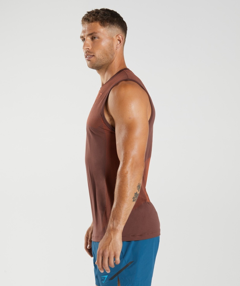 Gymshark Apex Sømløs Tank Kirsebær Brun-pepper Rød