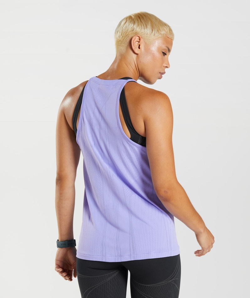 Gymshark Apex Sømløs Tank Støvet Fiolett-digital Fiolett