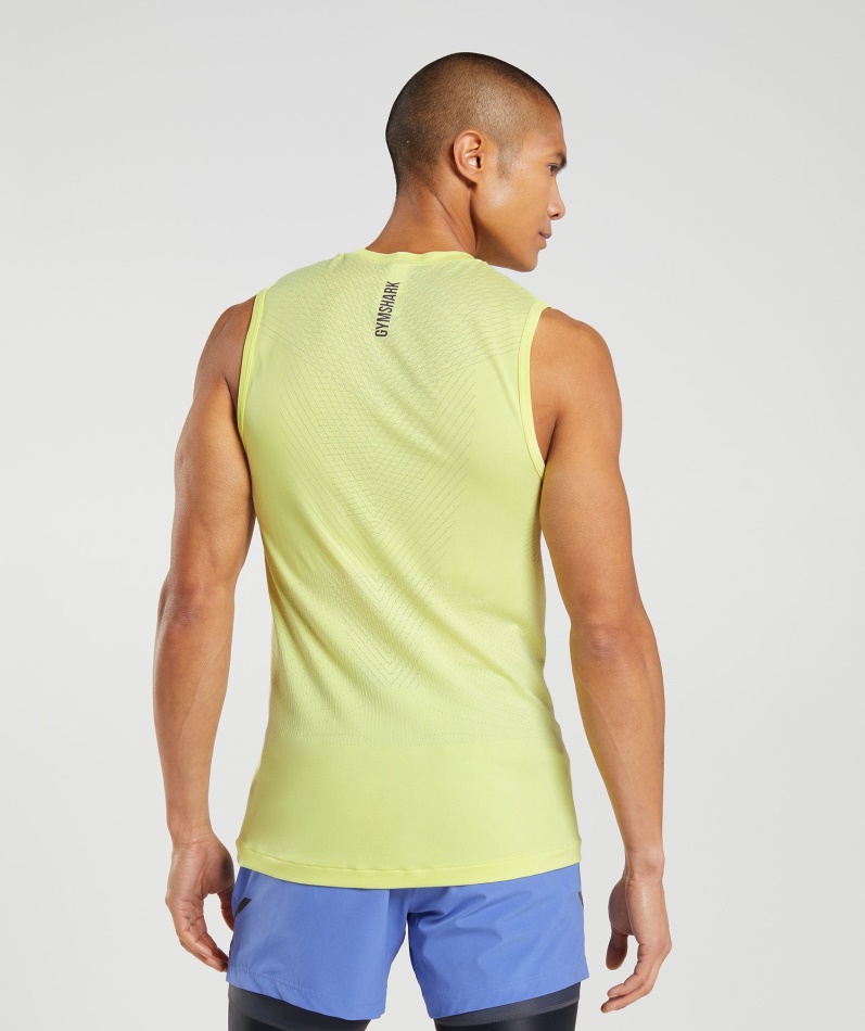 Gymshark Apex Sømløs Tank Firefly Grønn-hvit
