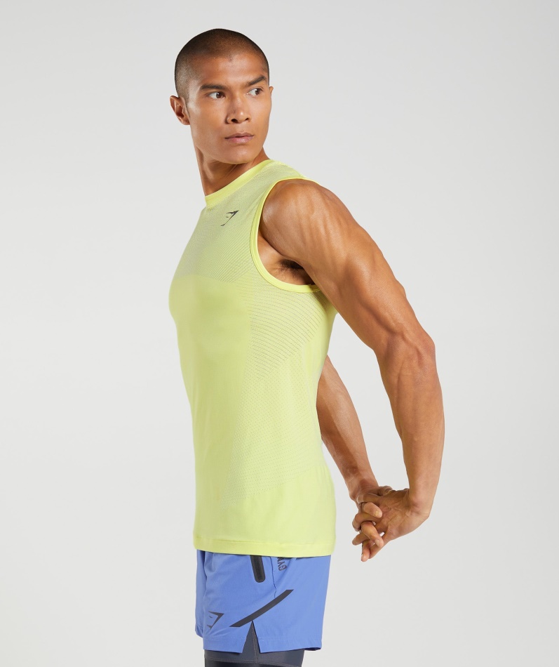 Gymshark Apex Sømløs Tank Firefly Grønn-hvit
