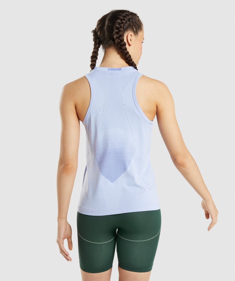 Gymshark Apex Sømløs Tank Lavendel Blå-baneblå