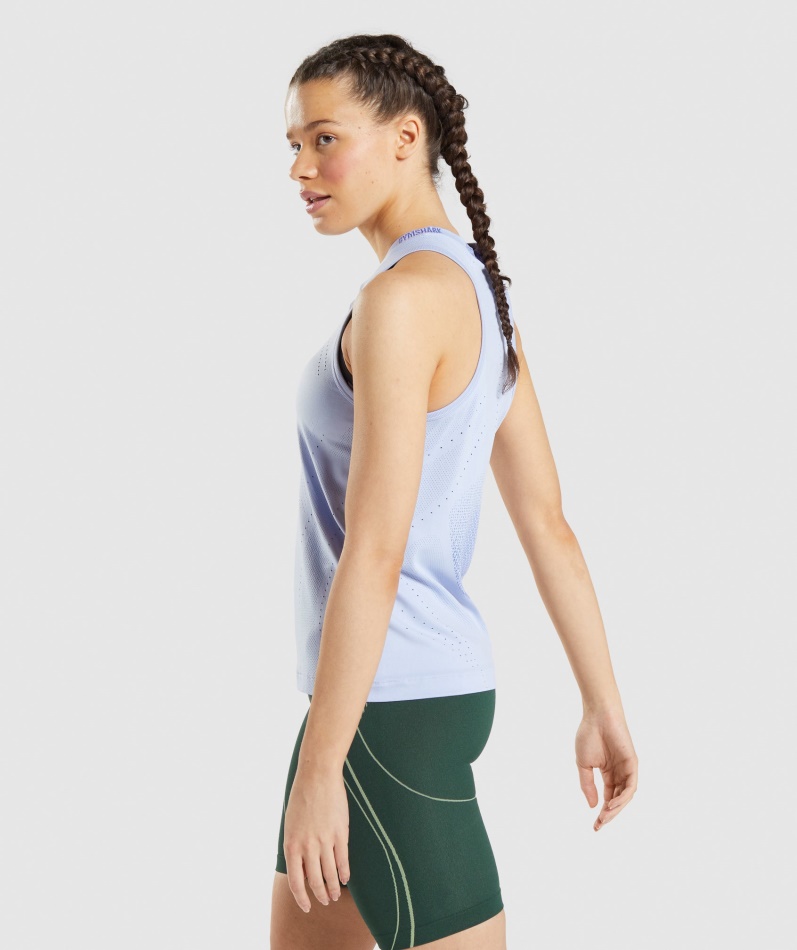 Gymshark Apex Sømløs Tank Lavendel Blå-baneblå