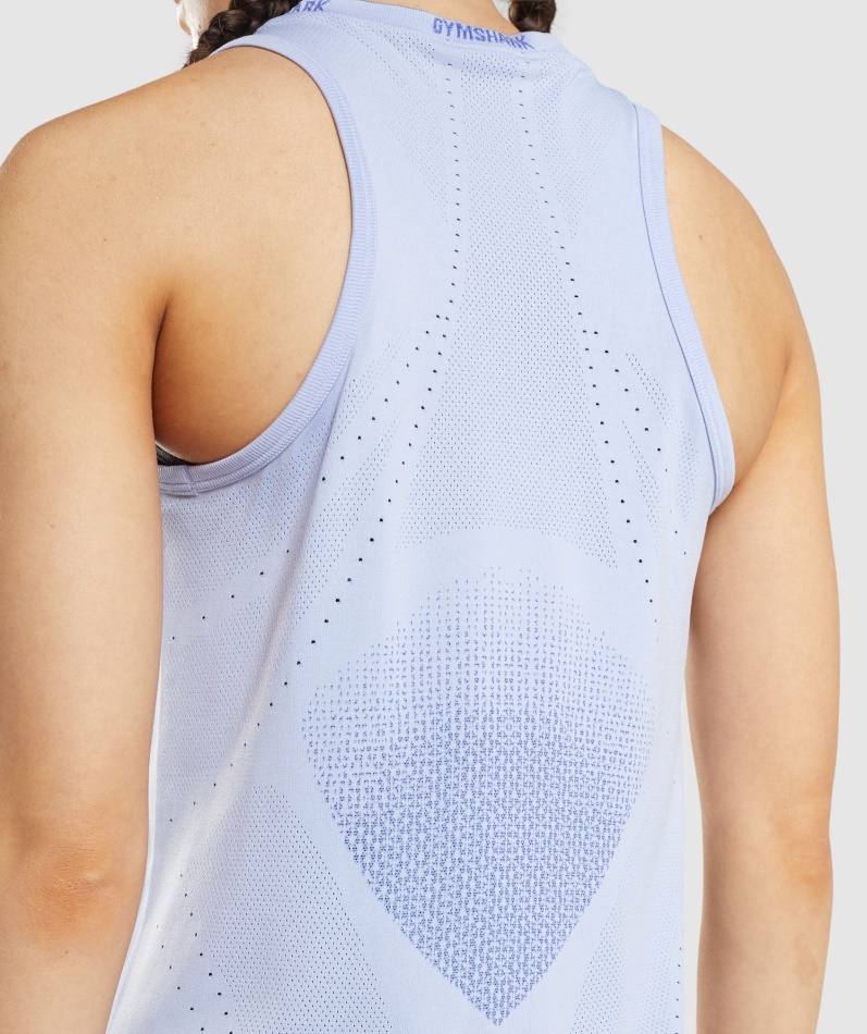 Gymshark Apex Sømløs Tank Lavendel Blå-baneblå