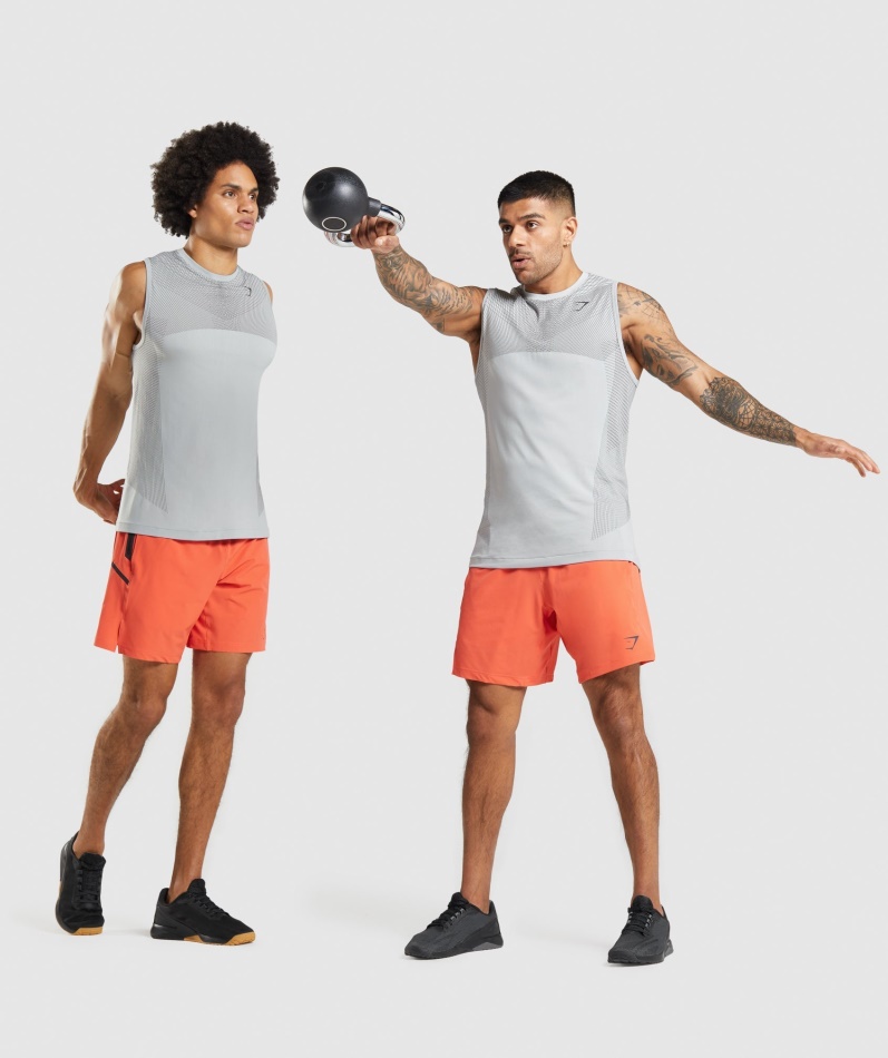 Gymshark Apex Sømløs Tank Lys Grå-onyx Grå