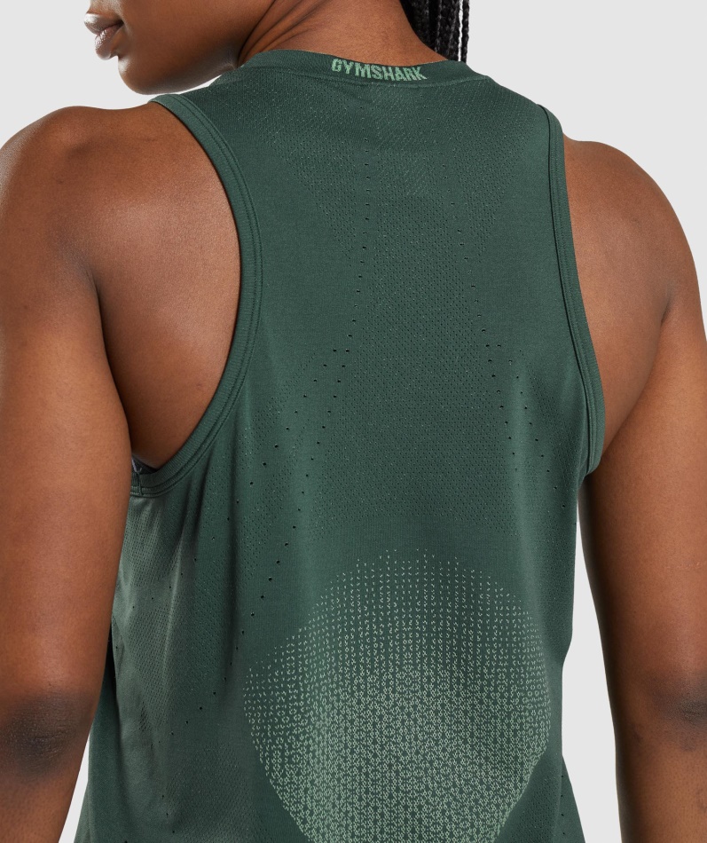 Gymshark Apex Sømløs Tank Obsidian Grønn-agurk Grønn