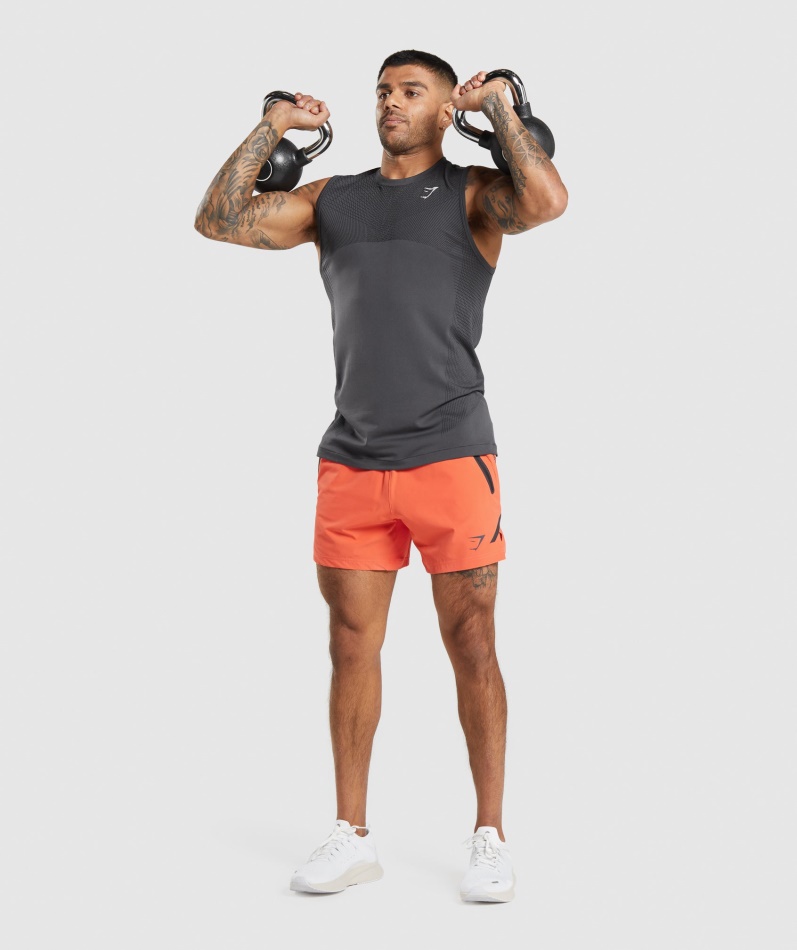 Gymshark Apex Sømløs Tank Onyx Grå-svart