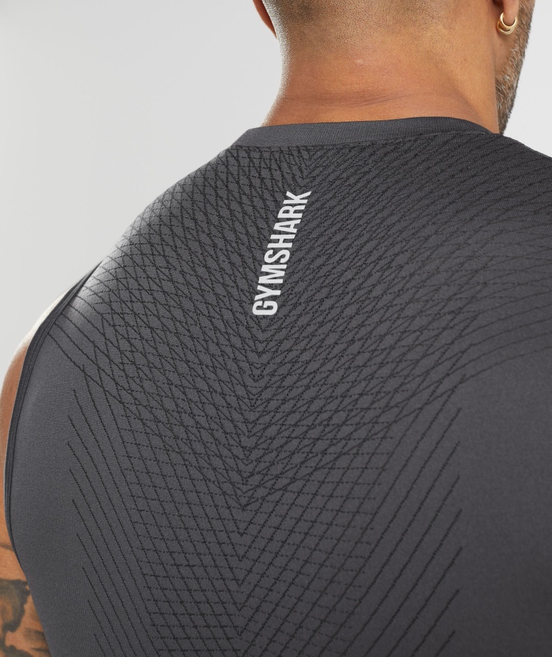 Gymshark Apex Sømløs Tank Onyx Grå-svart