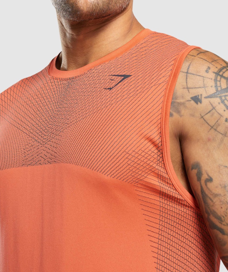 Gymshark Apex Sømløs Tank Papaya Oransje-onyx Grå