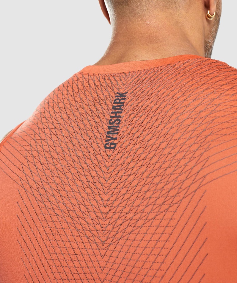 Gymshark Apex Sømløs Tank Papaya Oransje-onyx Grå