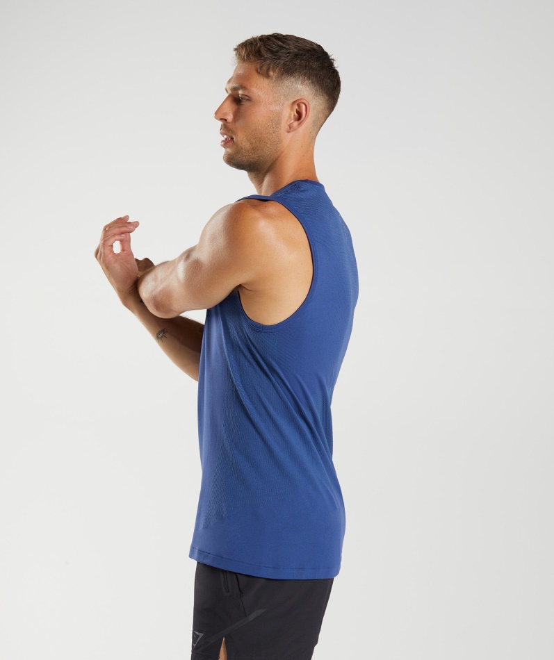 Gymshark Apex Sømløs Tank Stellar Blue-lakeside Blue
