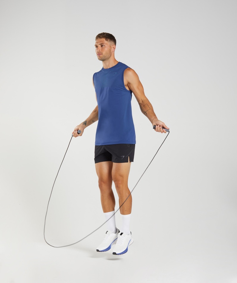 Gymshark Apex Sømløs Tank Stellar Blue-lakeside Blue