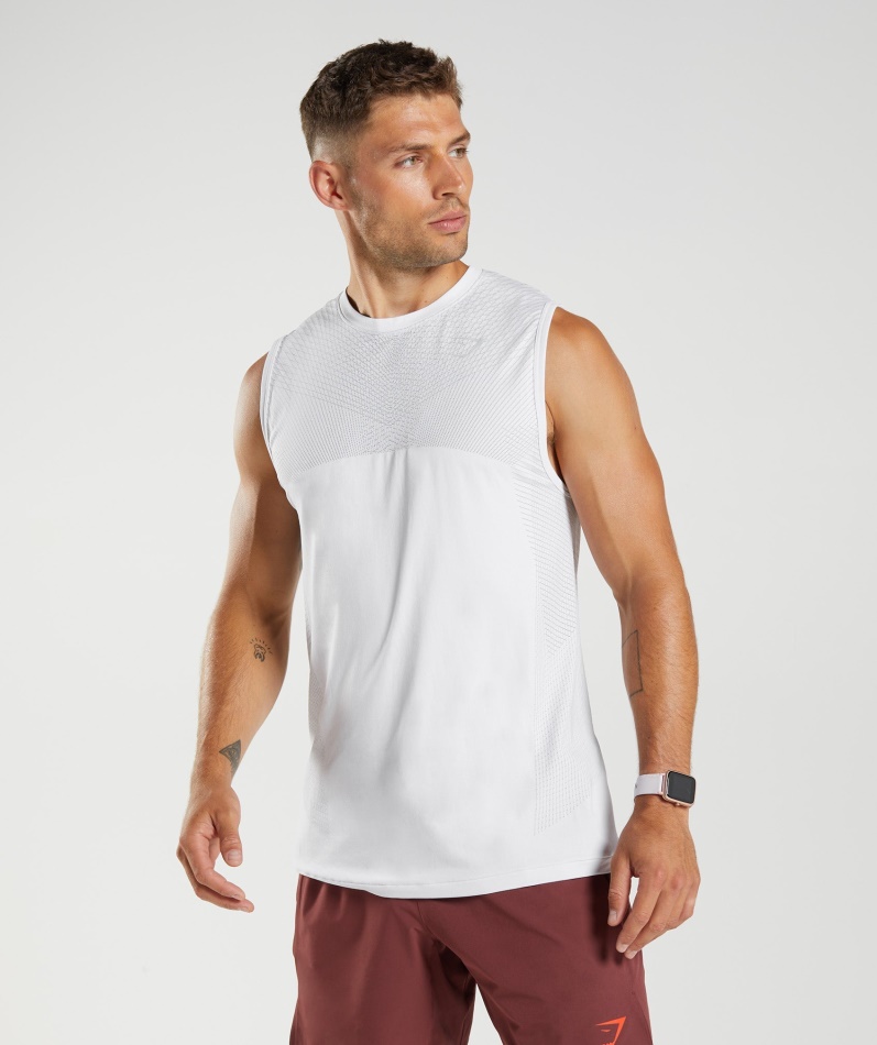 Gymshark Apex Sømløs Tank Hvit-lys Grå