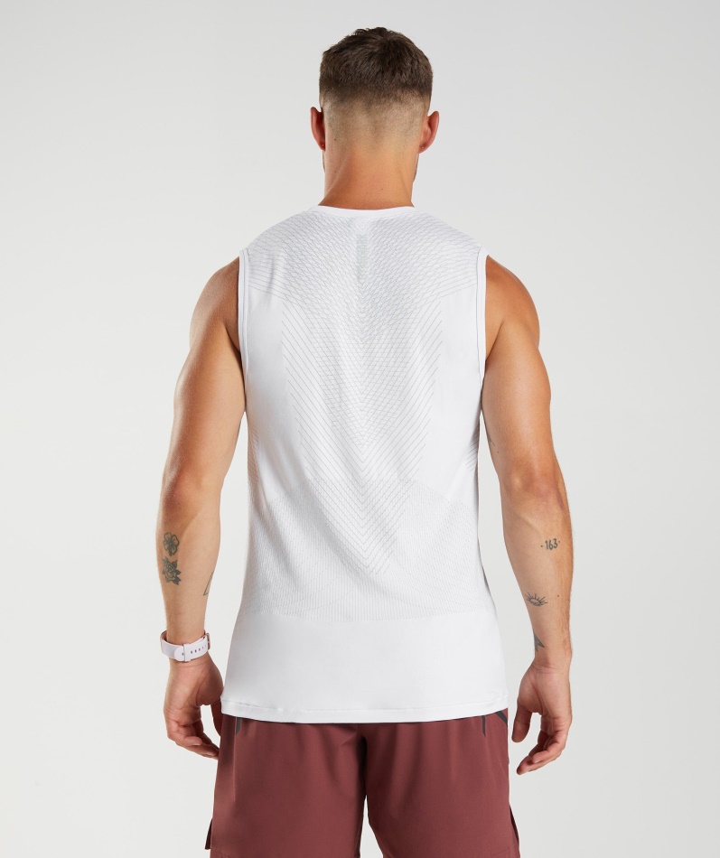 Gymshark Apex Sømløs Tank Hvit-lys Grå