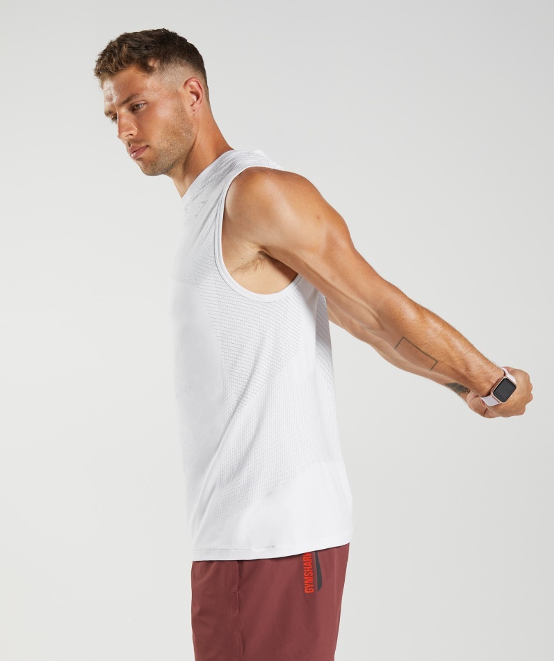 Gymshark Apex Sømløs Tank Hvit-lys Grå