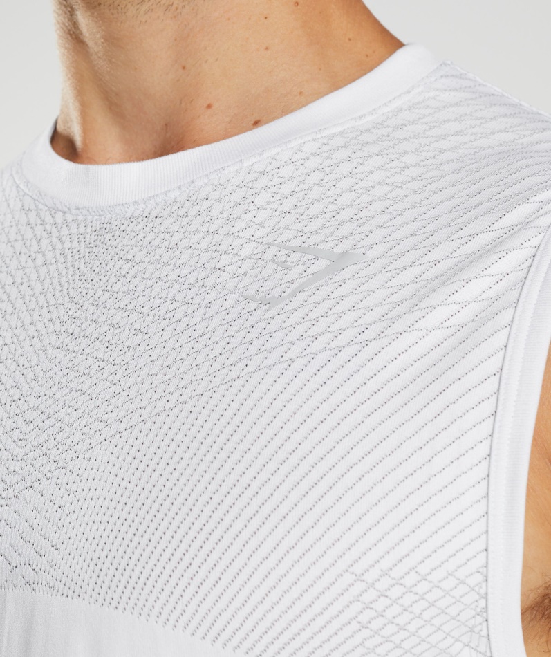 Gymshark Apex Sømløs Tank Hvit-lys Grå