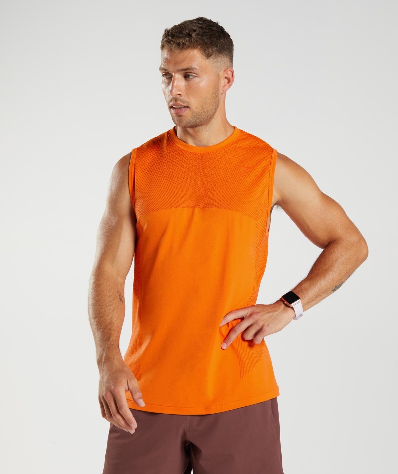 Gymshark Apex Sømløs Tank Zesty Orange-pepper Rød