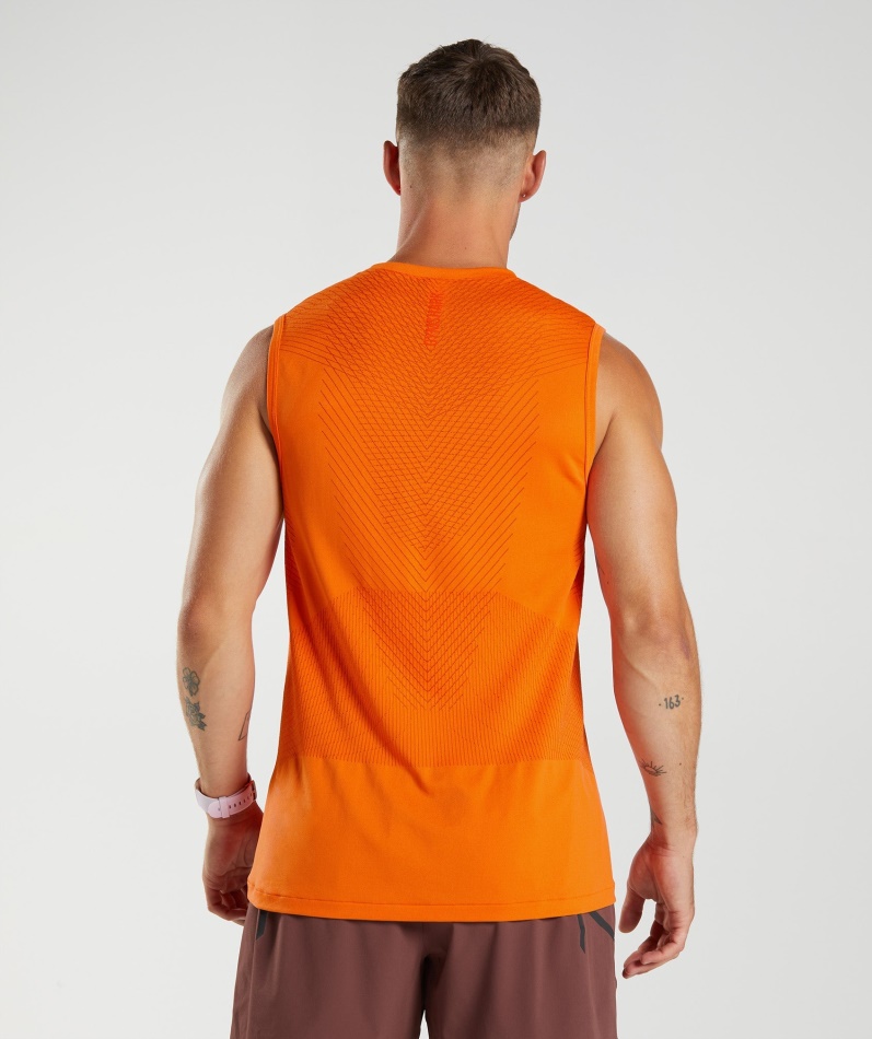 Gymshark Apex Sømløs Tank Zesty Orange-pepper Rød