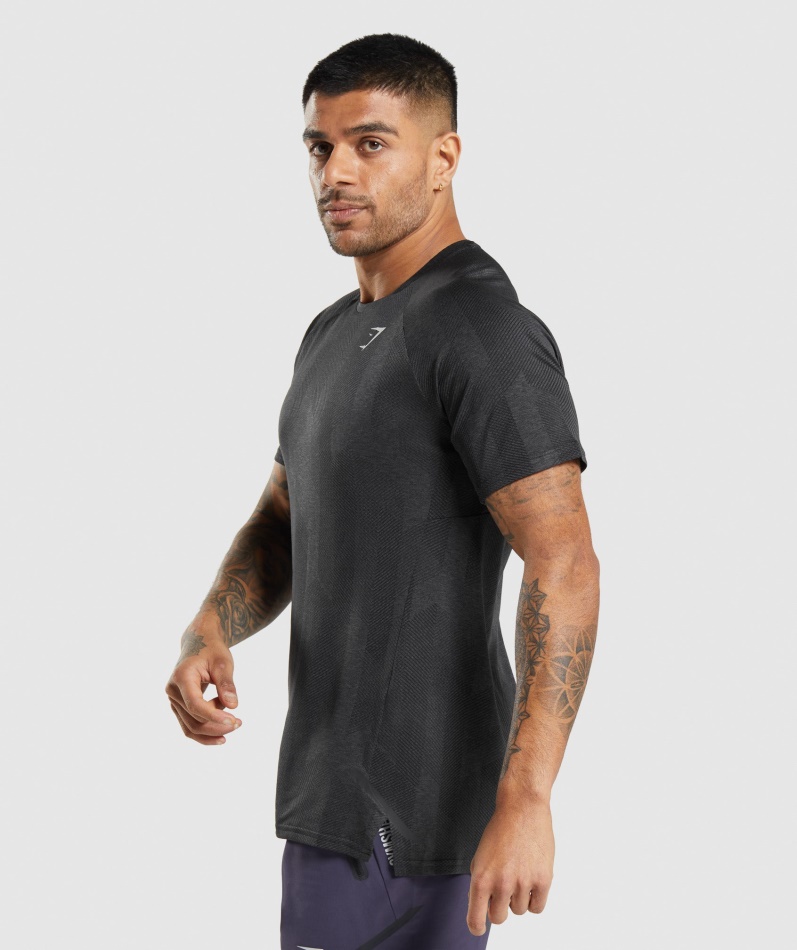 Gymshark Apex T-skjorte Svart-onyx Grå