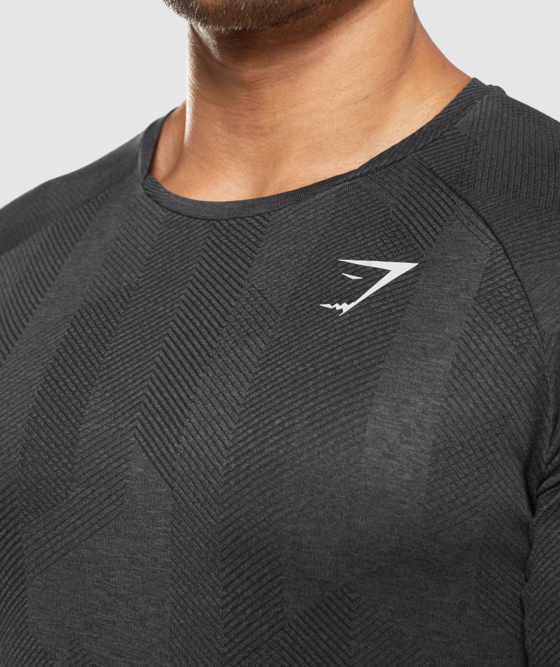 Gymshark Apex T-skjorte Svart-onyx Grå