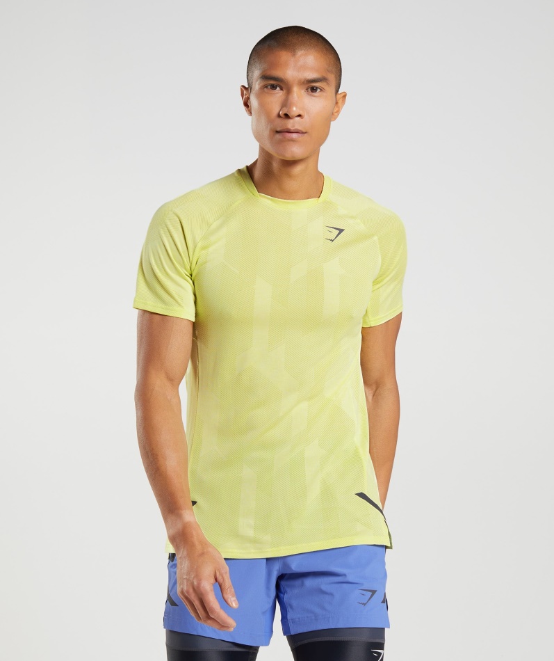 Gymshark Apex T-skjorte Firefly Grønn-hvit