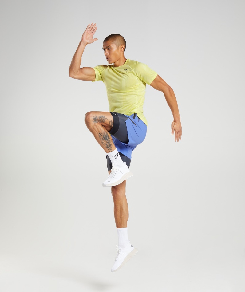 Gymshark Apex T-skjorte Firefly Grønn-hvit