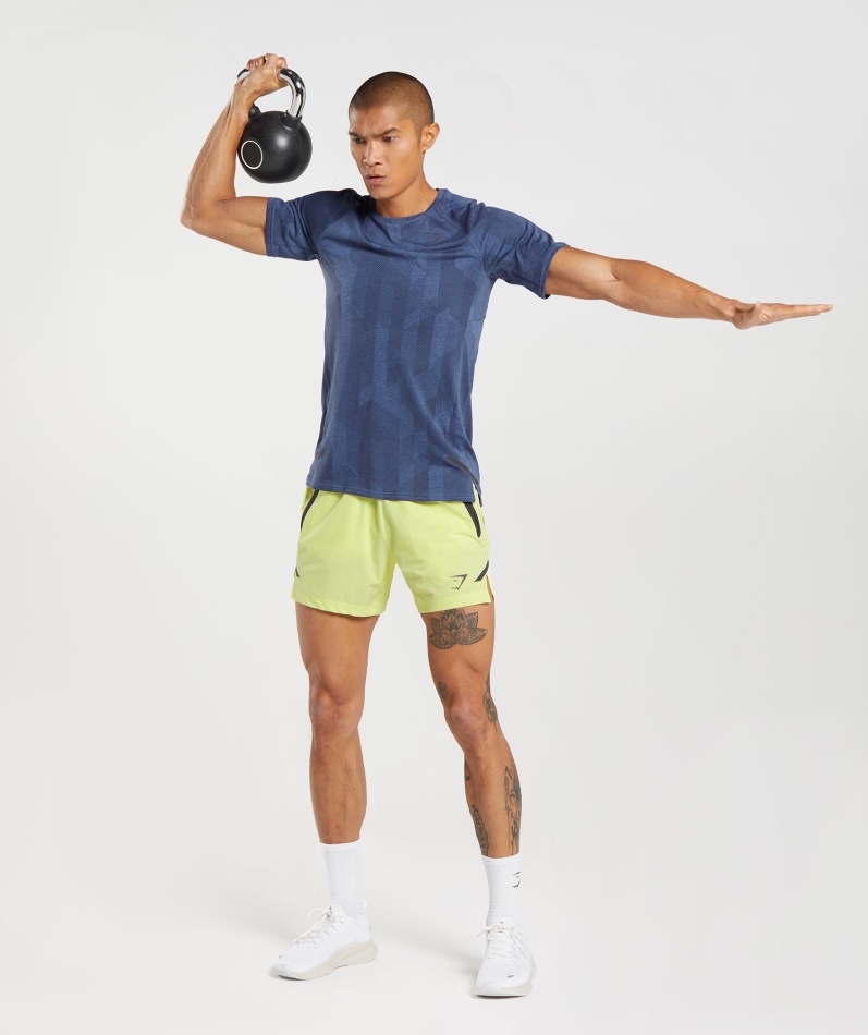 Gymshark Apex T-skjorte Onyx Grå-baneblå