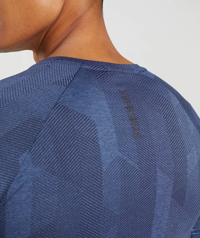 Gymshark Apex T-skjorte Onyx Grå-baneblå