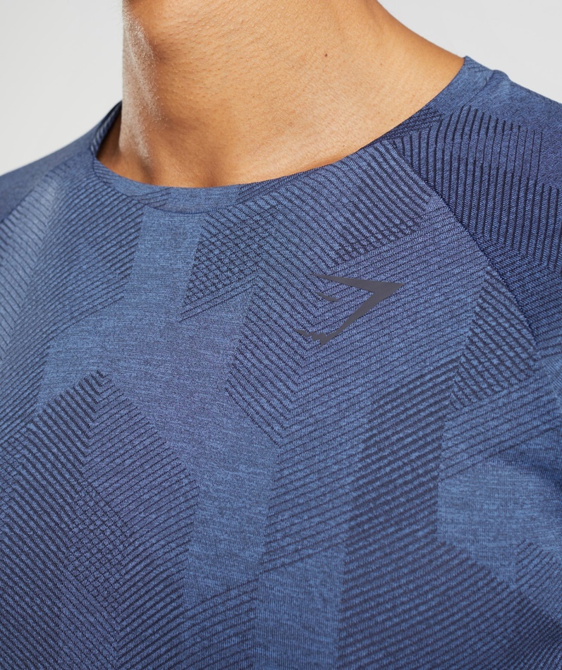 Gymshark Apex T-skjorte Onyx Grå-baneblå