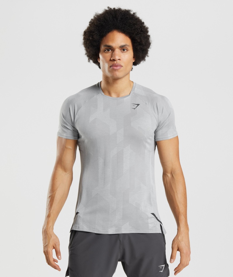 Gymshark Apex T-skjorte Smokey Grå-lys Grå