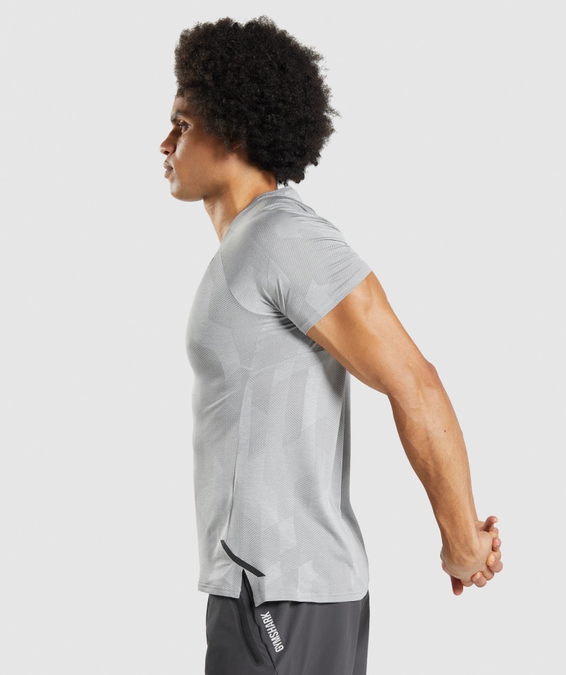 Gymshark Apex T-skjorte Smokey Grå-lys Grå