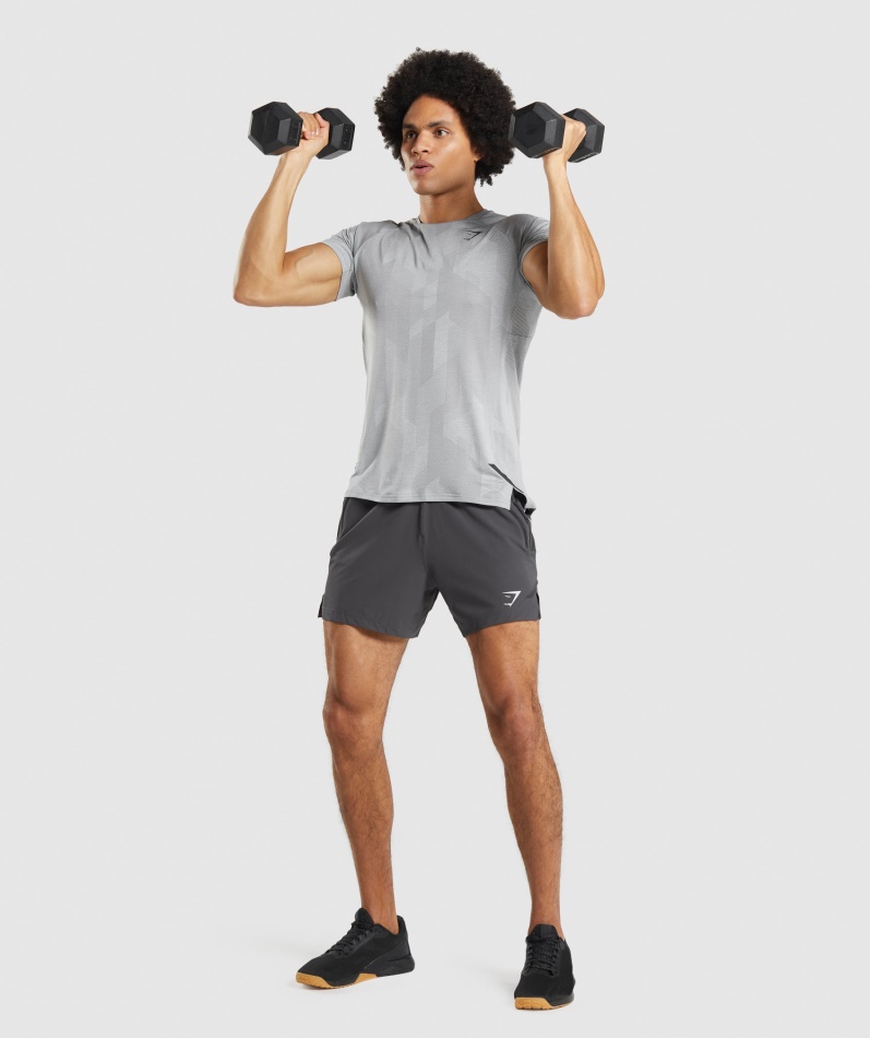 Gymshark Apex T-skjorte Smokey Grå-lys Grå