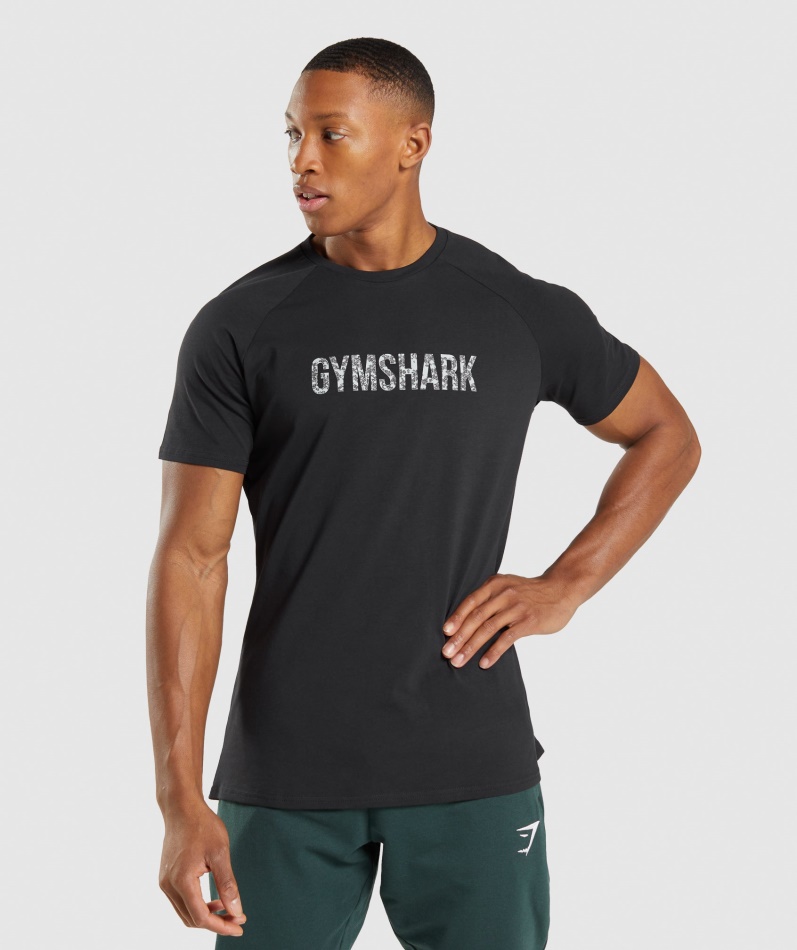 Gymshark Apollo Camo T-skjorte Svart