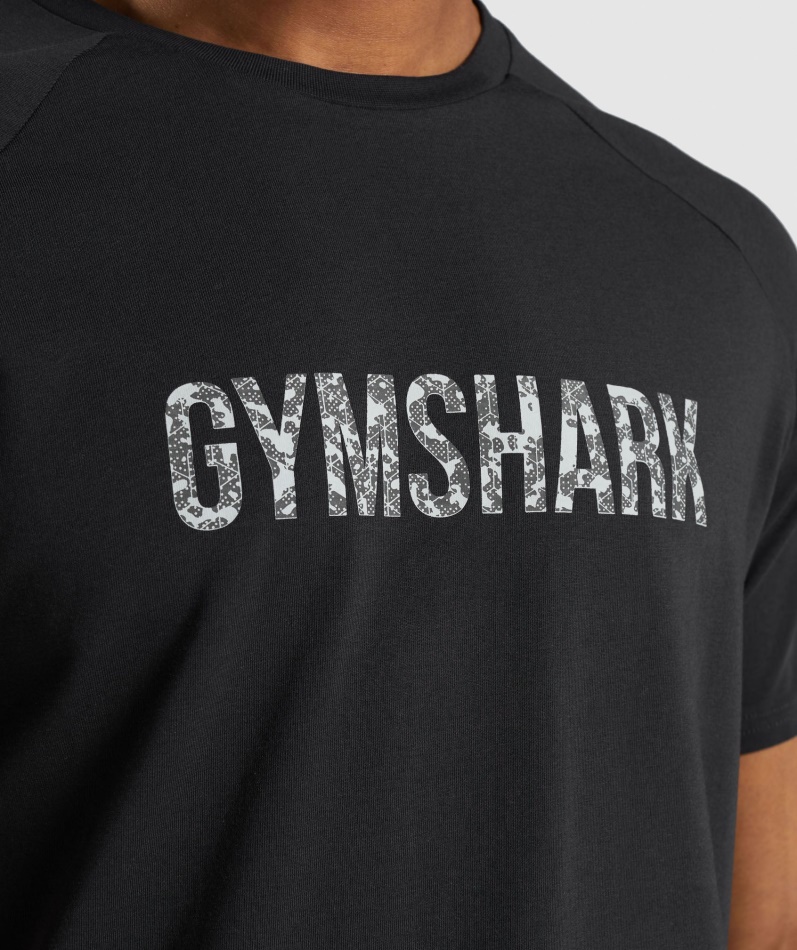 Gymshark Apollo Camo T-skjorte Svart