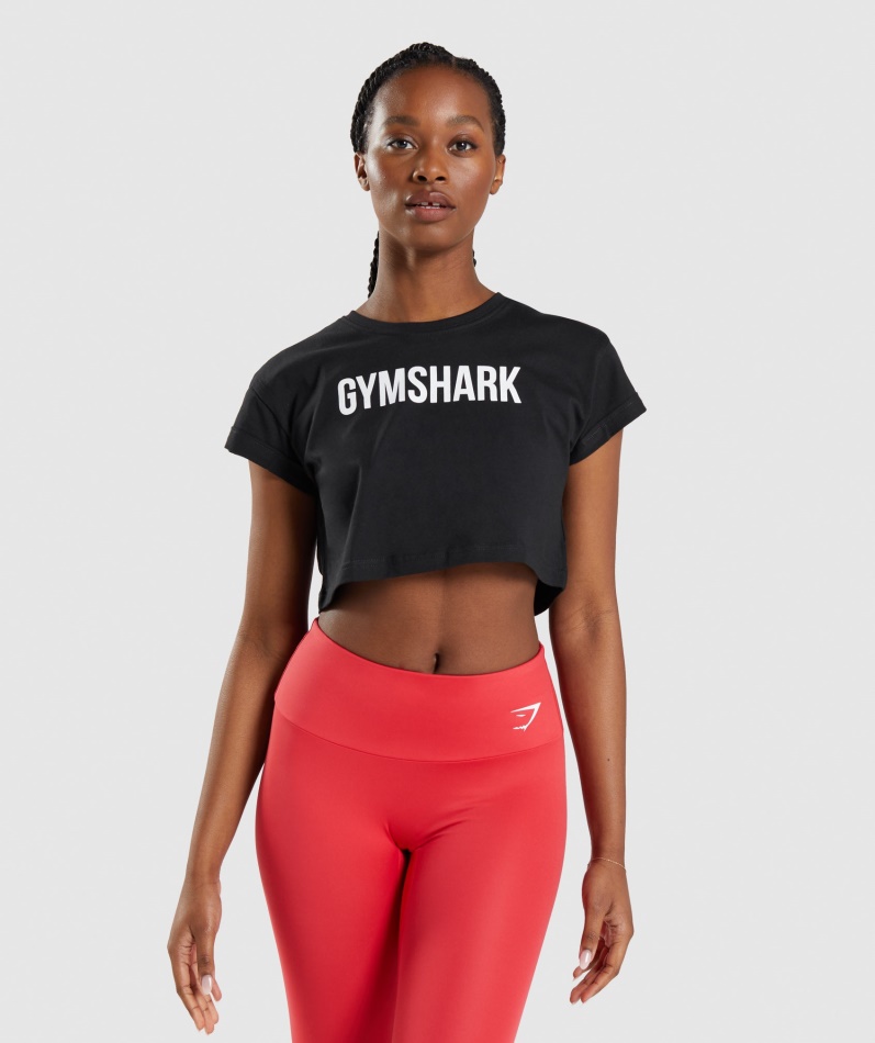 Gymshark Apollo Crop Top Svart
