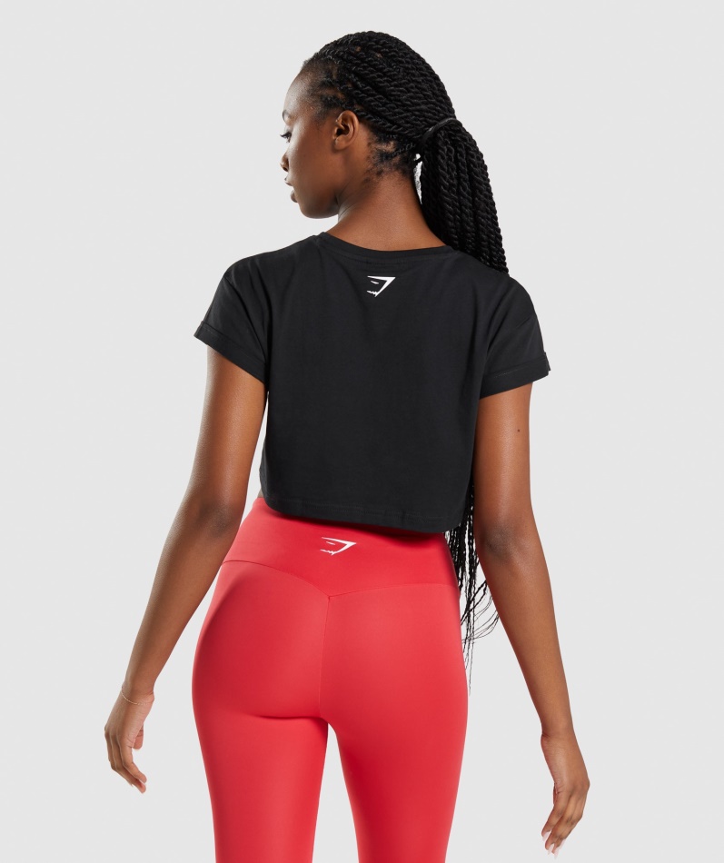 Gymshark Apollo Crop Top Svart