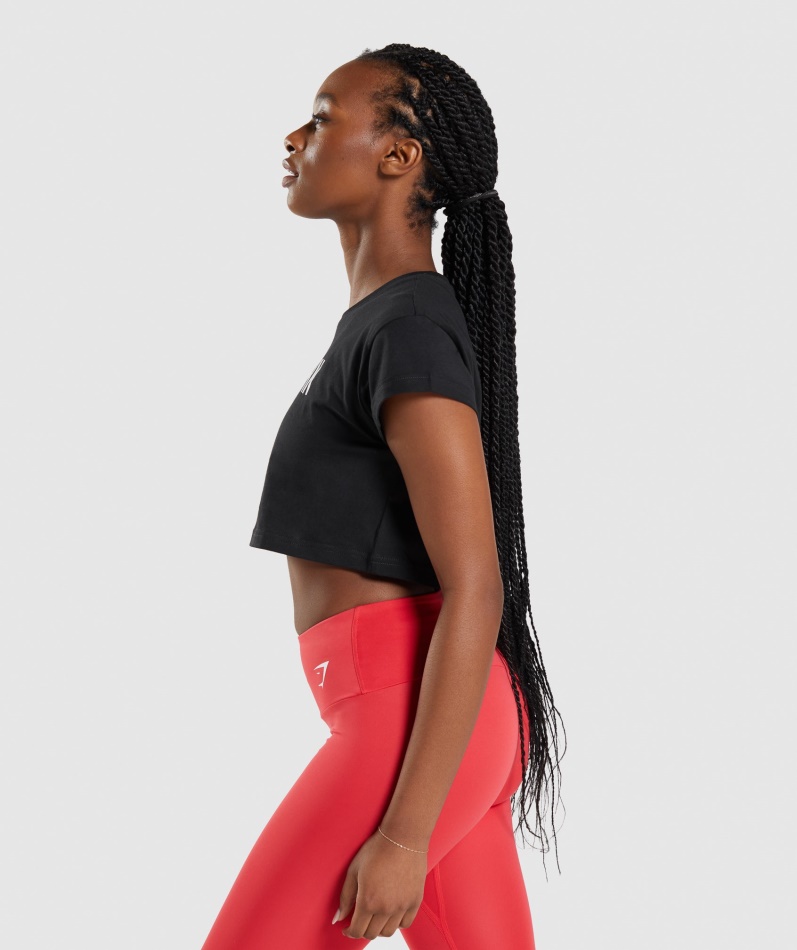 Gymshark Apollo Crop Top Svart