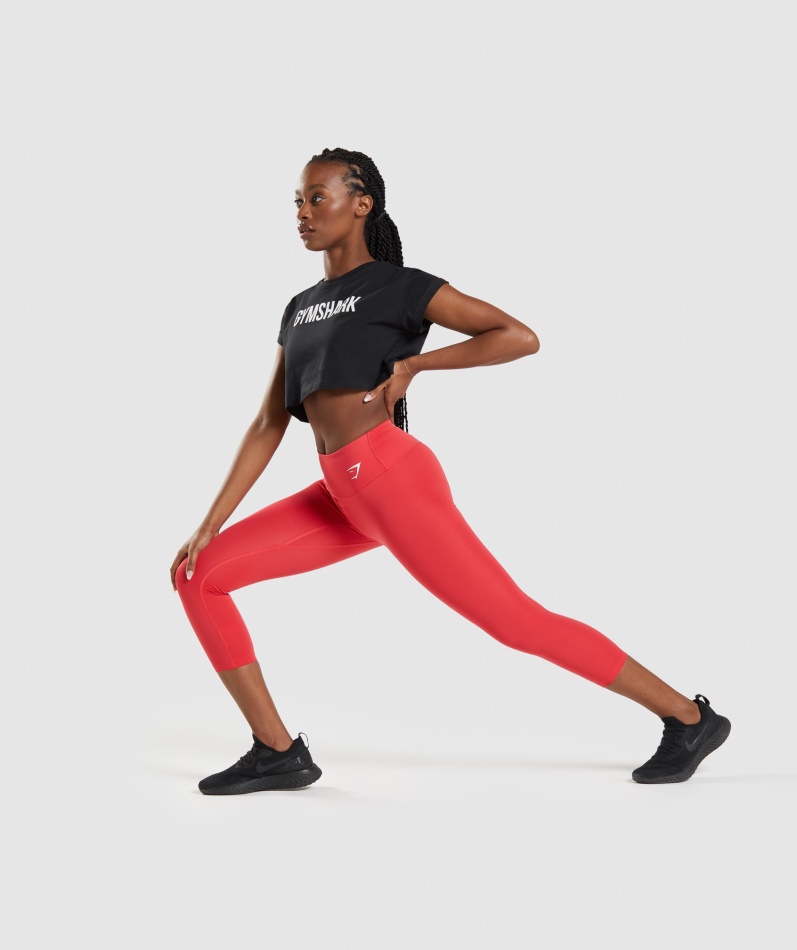 Gymshark Apollo Crop Top Svart