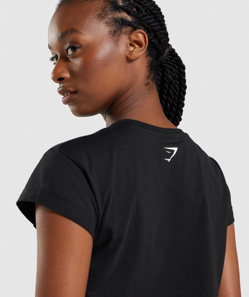 Gymshark Apollo Crop Top Svart
