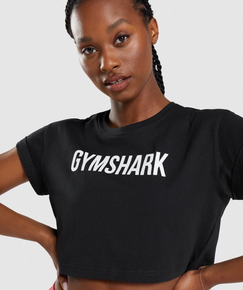 Gymshark Apollo Crop Top Svart