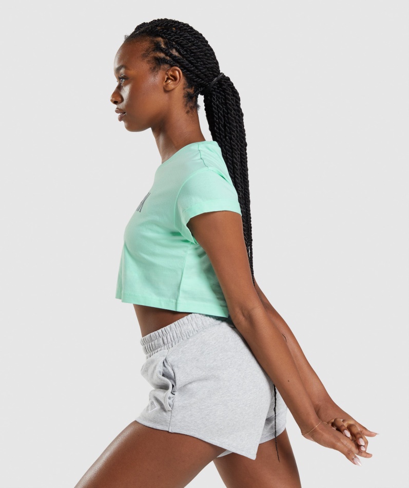 Gymshark Apollo Crop Top Turbo Blå